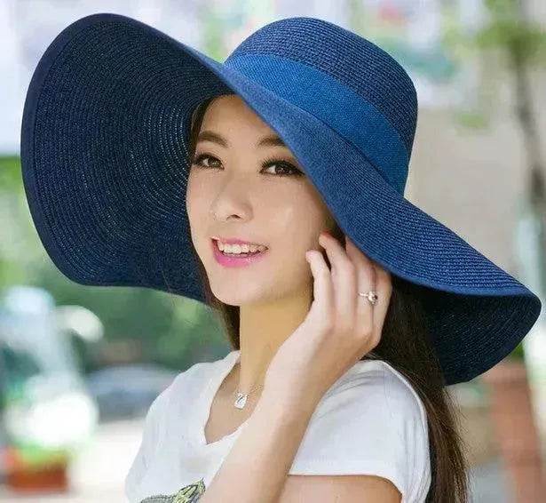 Summer Korean version of the tide hat female folding summer beach hat sun hat - Velora