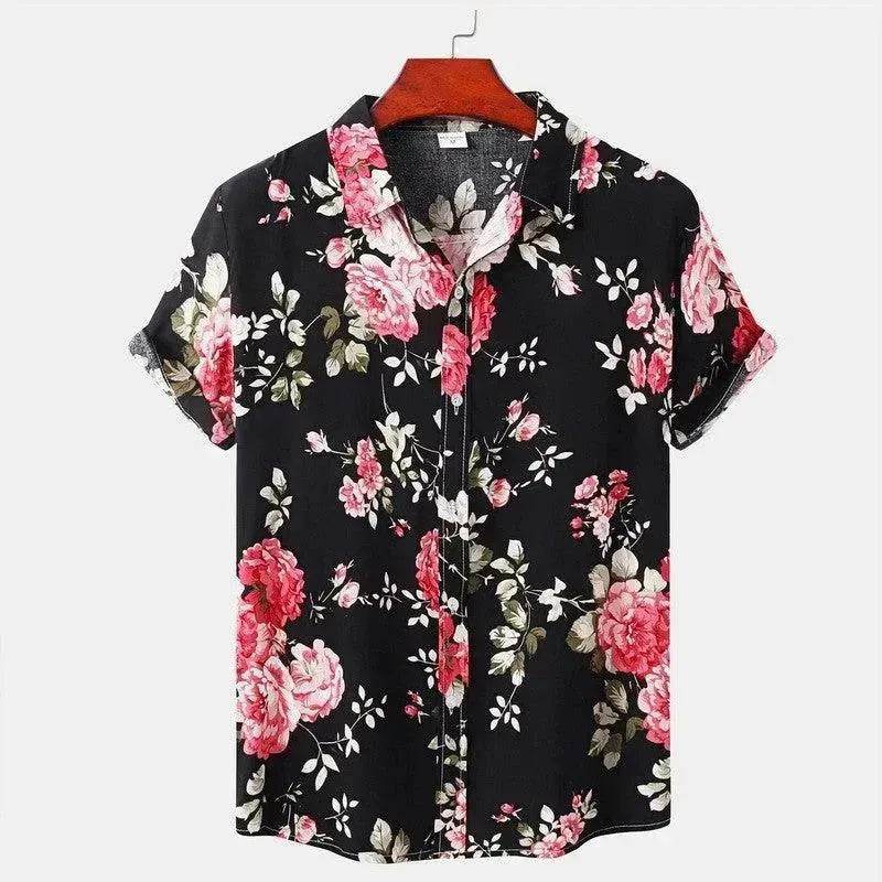Summer Men's Hawaiian 3D Digital Printing Shirt Short Sleeve - Velora