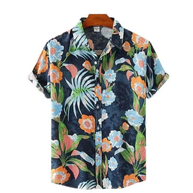 Summer Men's Hawaiian 3D Digital Printing Shirt Short Sleeve - Velora