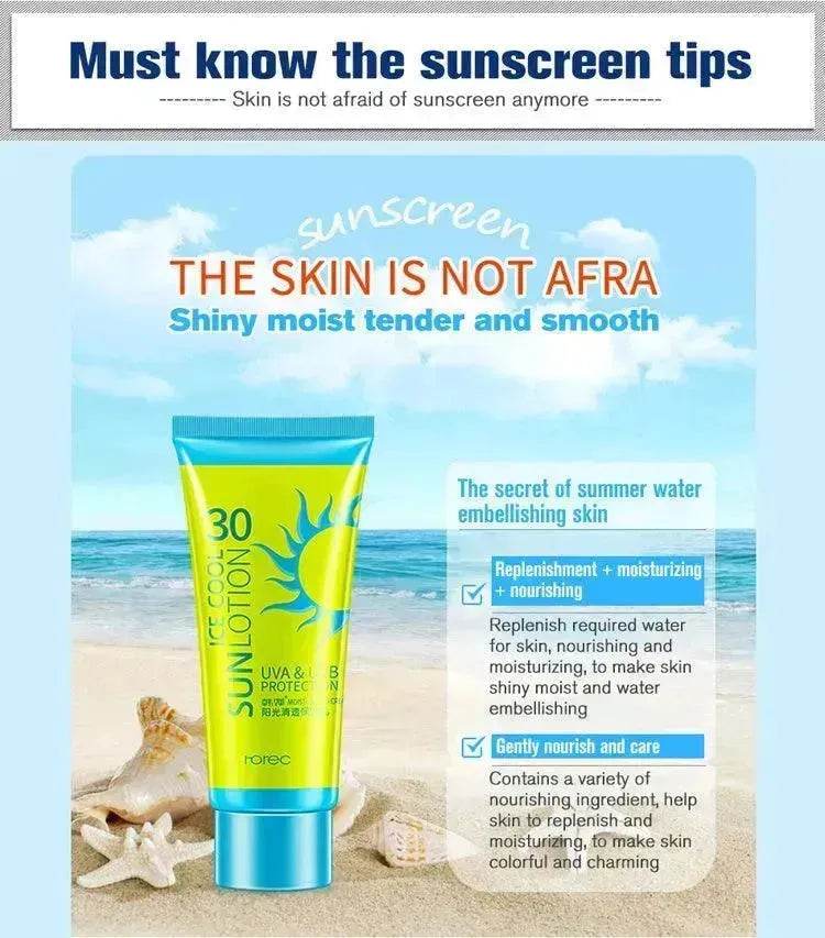 Sunscreen Cream Protetor Facial Cream Sunscreen Clear Moisturizing Lotion - Velora