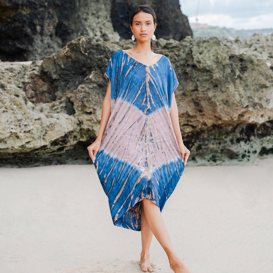 Tie Dye Kaftan Beach Dress