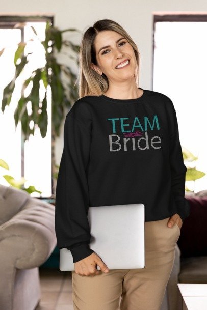 Team Bride Rhinestone Shirt – Bachelorette Party Sparkle Bling Tee | Blingdazzel