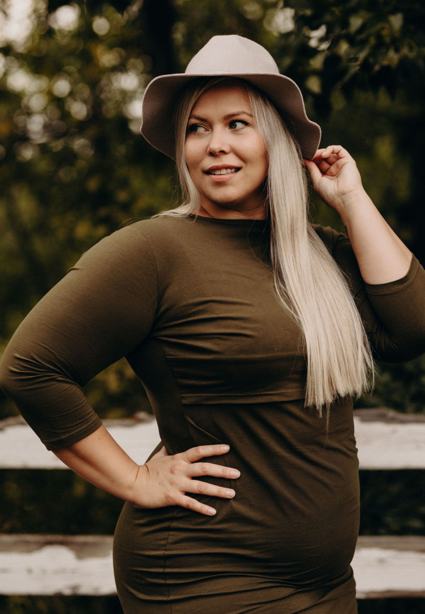 Taryn 3/4 Sleeve Maternity and Nursing Dress - Velora Luxury Fashion