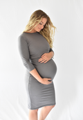 Taryn 3/4 Sleeve Maternity and Nursing Dress - Velora Luxury Fashion