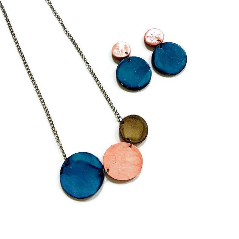 Tri Tone Statement Jewelry Set - Velora Luxury Fashion