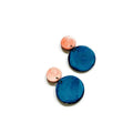 Three Circle Necklace in Denim Blue, Dusty Pink & Grey - Velora Luxury Fashion