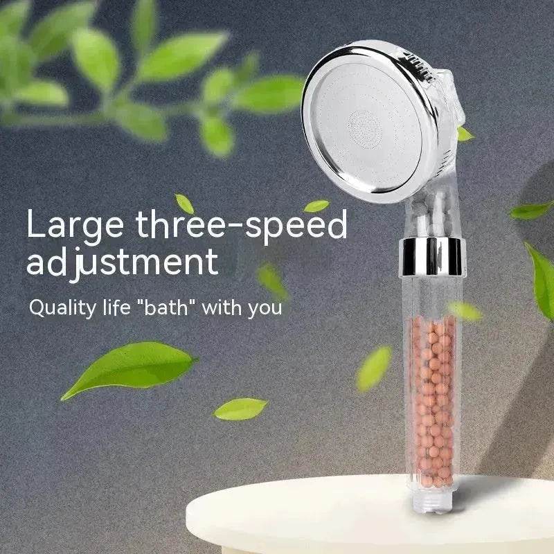 Three-speed Anion Supercharged Filtering Shower Head Nozzle - Velora