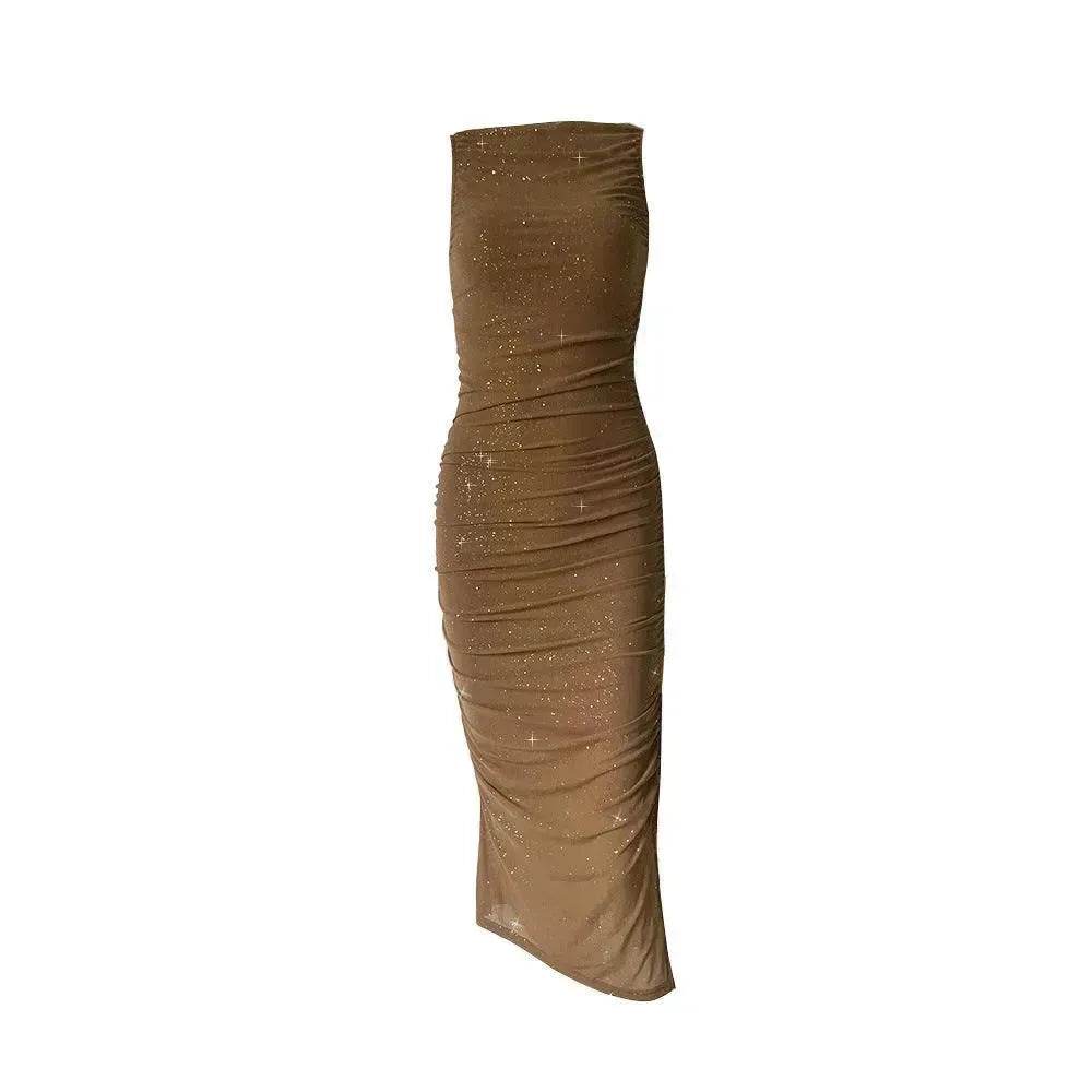 Tight Side Slit Pleated Party Party Dress Women - Velora