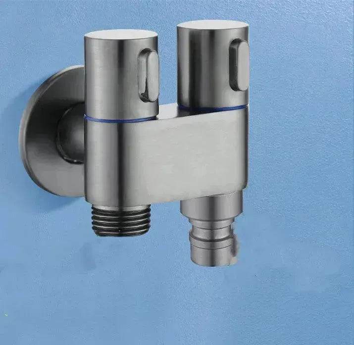 Toilet Spray Cleaner Toilet Booster Spray Gun Double Control Angle Valve Brass Faucet - Velora