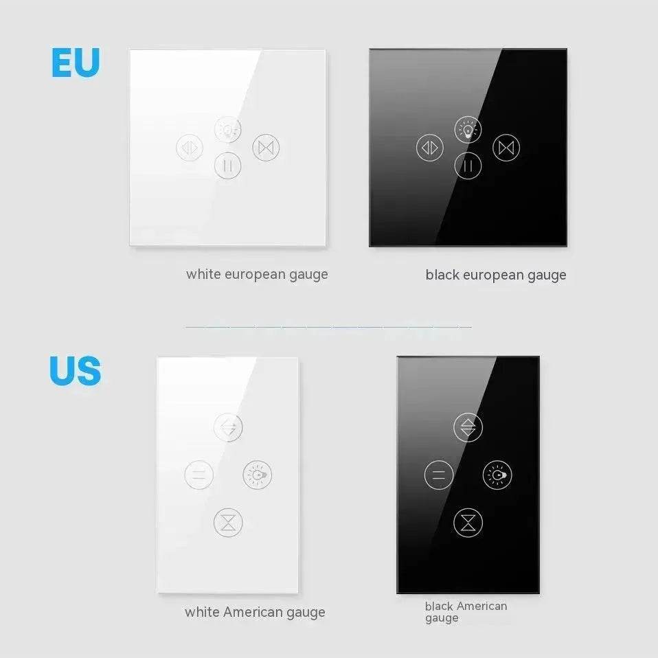 Tuya Smart WiFi Roller Shutter Curtain Light Wall Switch Voice Control Work With Alexa - Velora