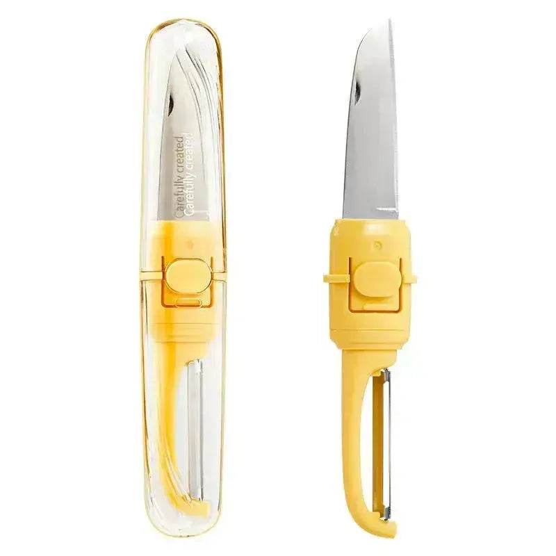 Two-in-one Portable Home Folding Double Head Fruit Knife Peeler - Velora