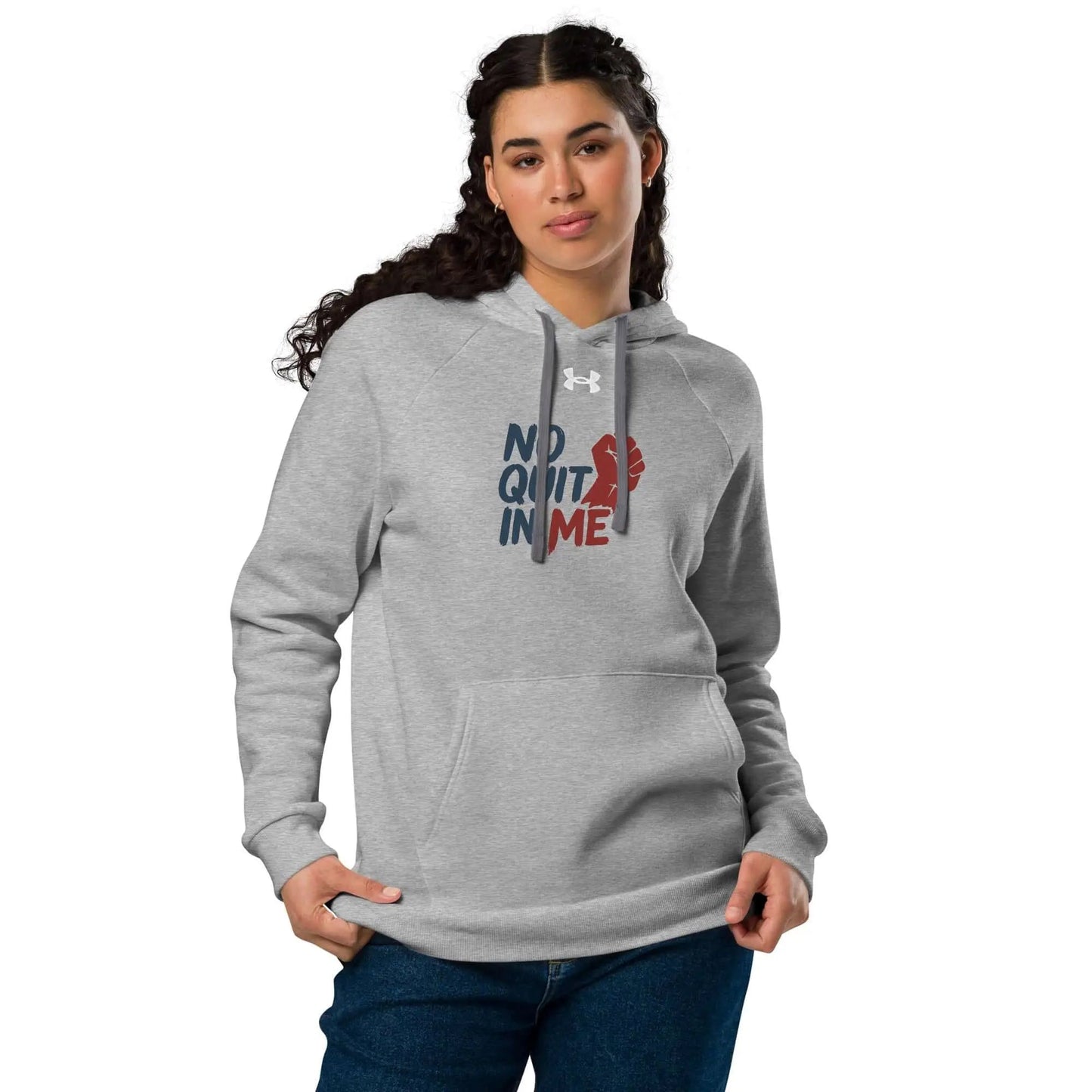 Black Under Armour® hoodie for unisex