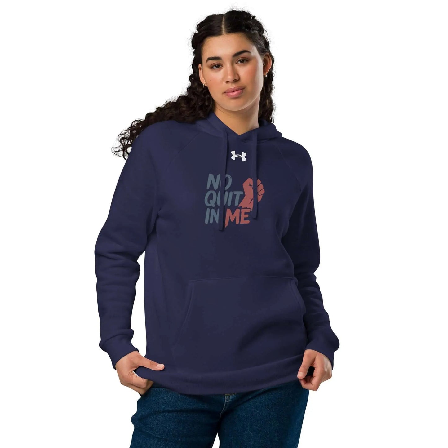 Black Under Armour® hoodie for unisex