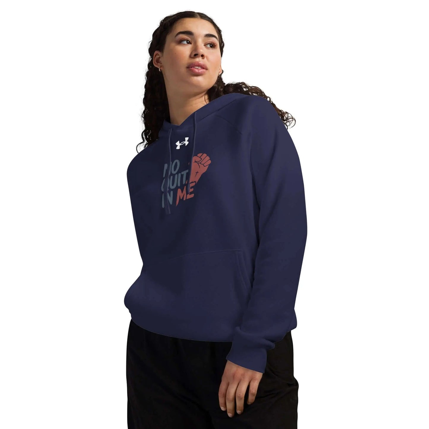 Black Under Armour® hoodie for unisex