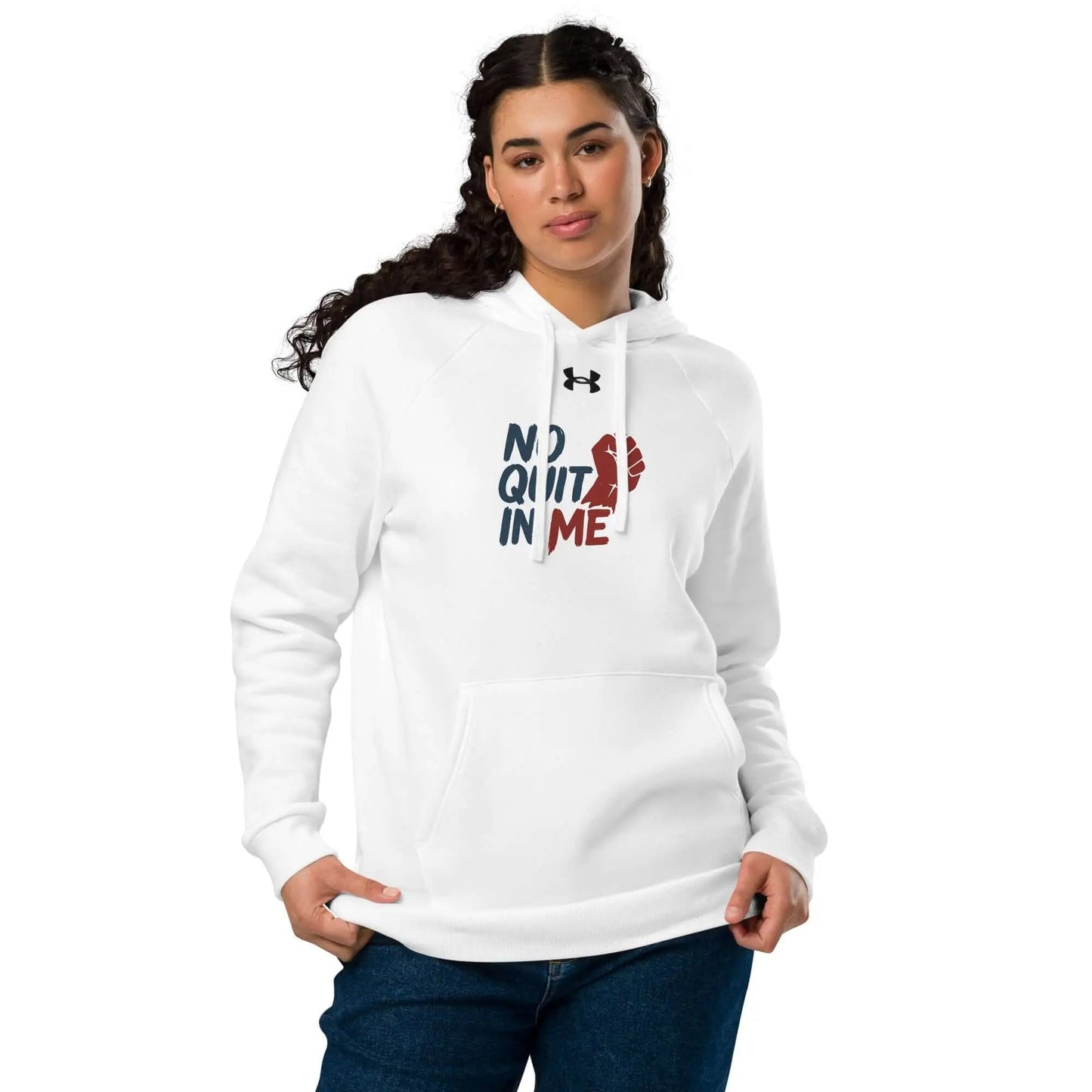Black Under Armour® hoodie for unisex