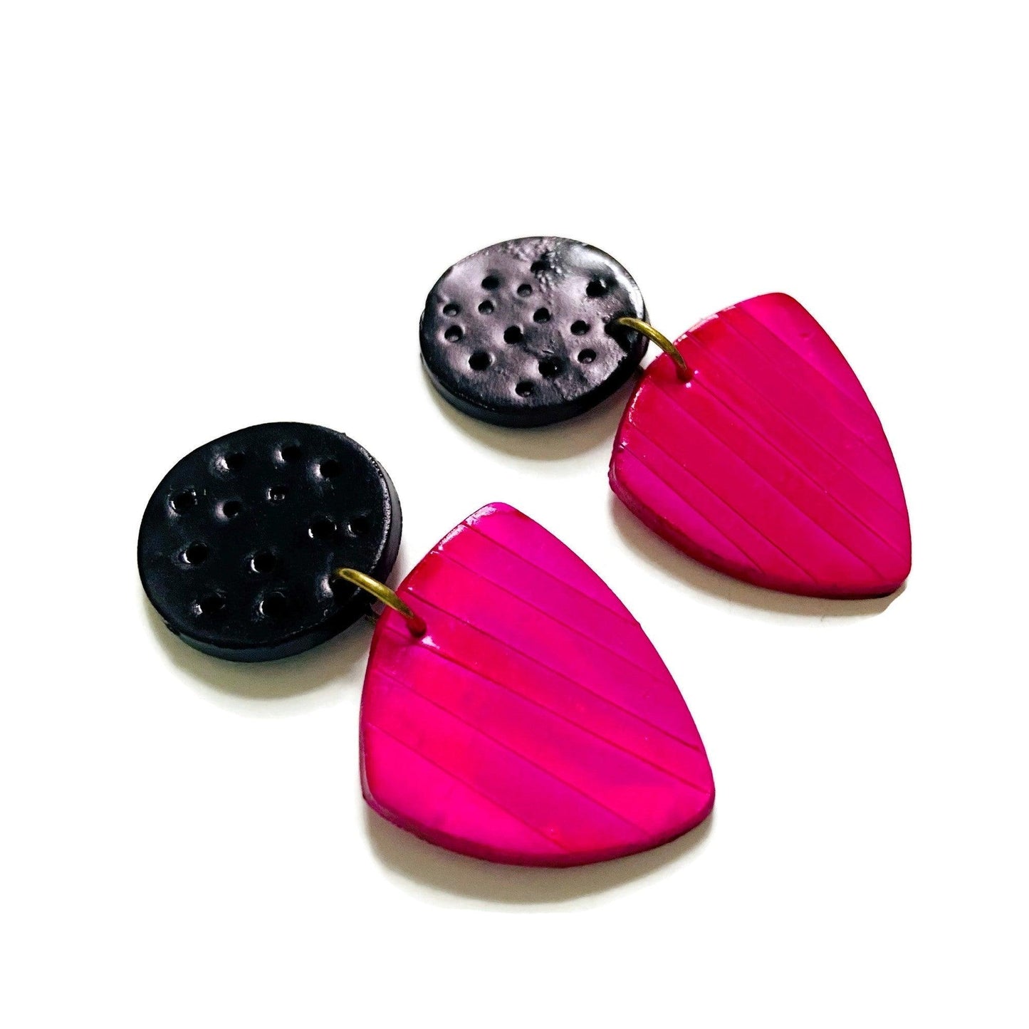 Unique Statement Jewelry Set in Pink Yellow & Black - Velora Luxury Fashion