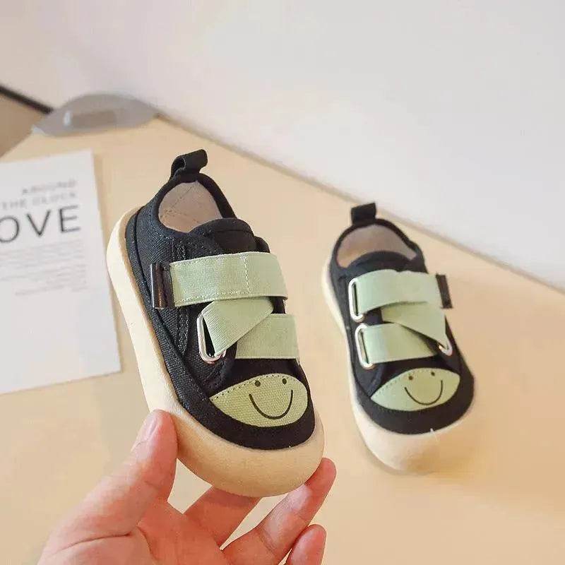 Velcro Round Head Anti-kick Soft Bottom Casual Shoes Tide - Velora