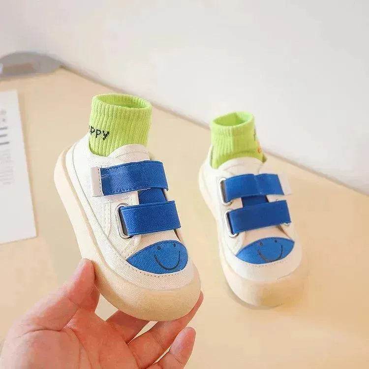 Velcro Round Head Anti-kick Soft Bottom Casual Shoes Tide - Velora