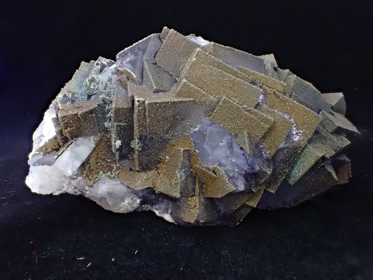 Vivid YGX Fluorite with Golden Pyrite (2 × 3.5 × 2in., 241g)