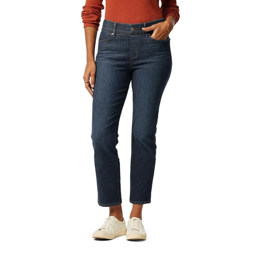 Levi Strauss Signature Gold Womens Totally Shaping Ultimate Pull-on Ankle Straight Jeans (Also Available in Plus) Blue Rhythm 8 Short