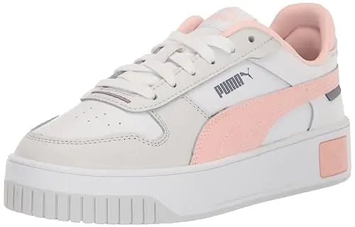 PUMA Womens CARINA STREET Sneaker PUMA White-Rose Dust-Feather Gray 8
