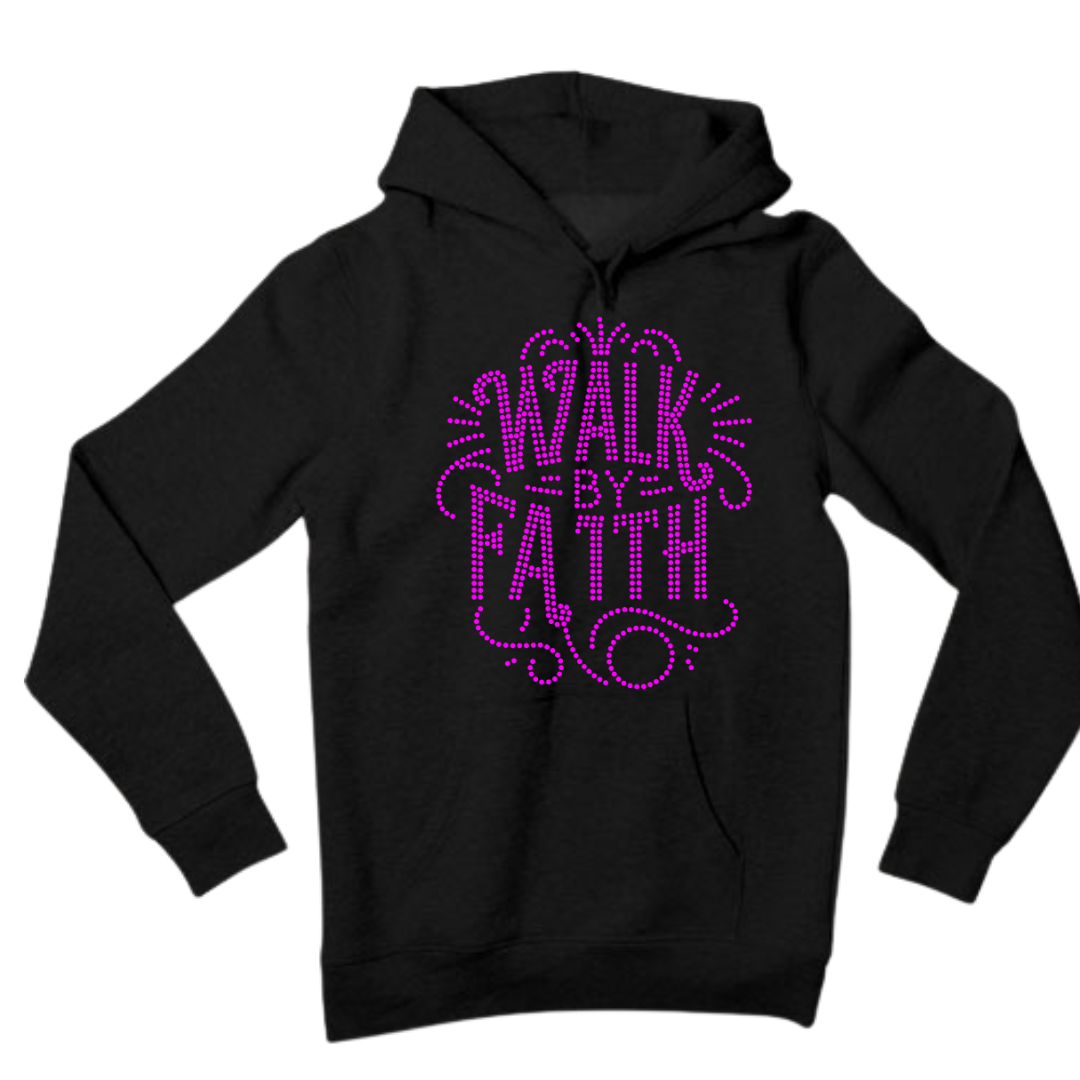 Walk by Faith Rhinestone Shirt – Christian Inspirational Sparkle Bling Tee | Blingdazzel