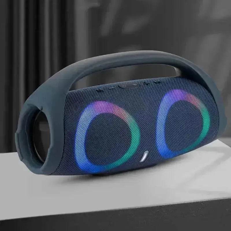 War Drum Three-generation Bluetooth Speaker With RGB Colored Lights Outdoor Portable Waterproof - Velora