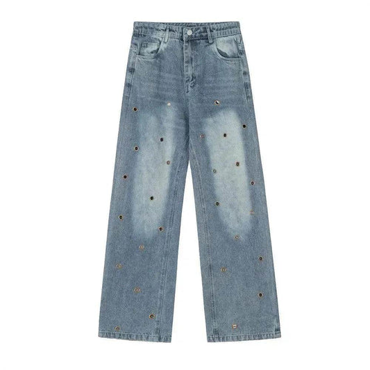 Washing Hole Do The Old Cowboy Straight-leg Trousers