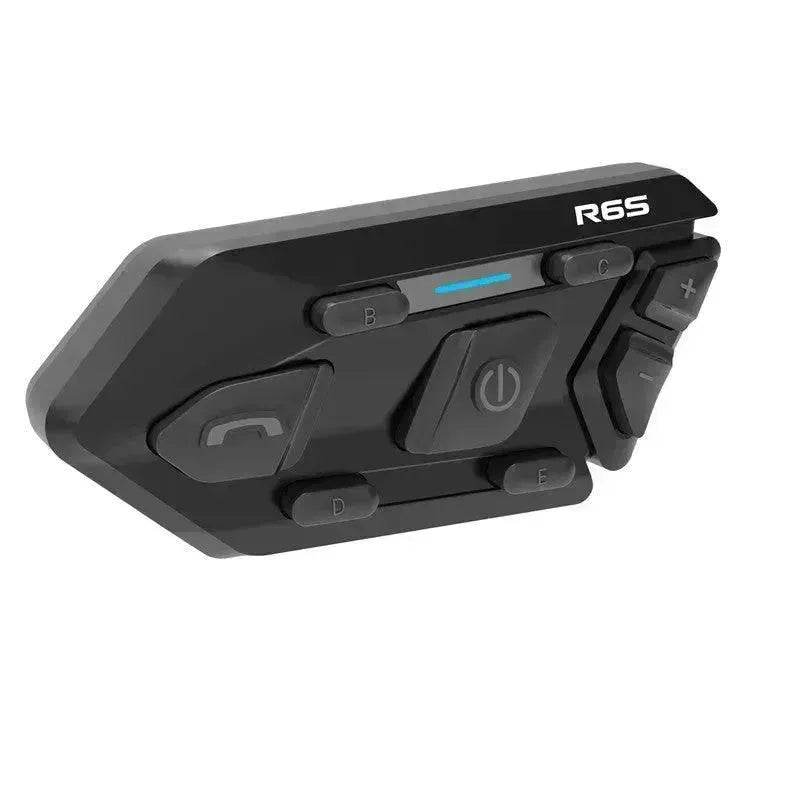 WAYXIN R6s Double Pack Intercom Motorcycle Bluetooth Headsets 1200 m up to 6 Riders with DSP & CVC Noise Reduction Waterproof Hands-Free Function Intercom Communication System