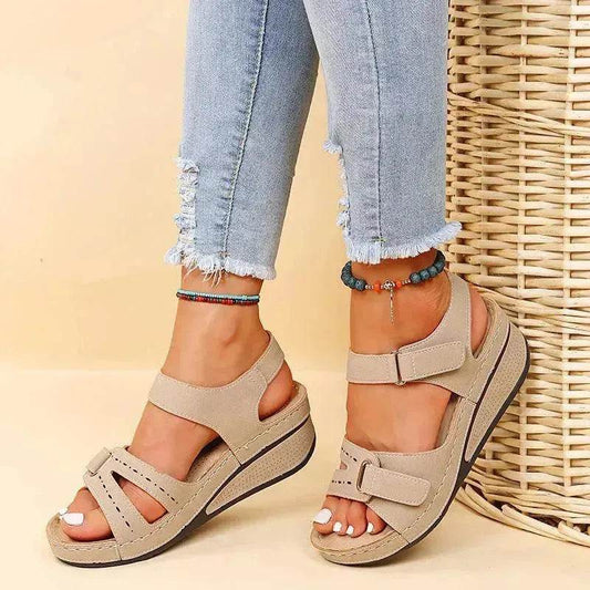 Wedge Sandals Summer Velcro Platform Shoes Women - Velora