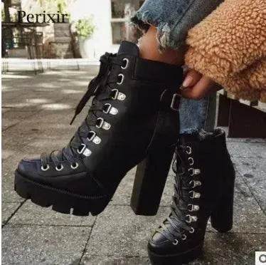 Women's High Heel Mid-heel Boots Thick Heel Women's Boots - Velora