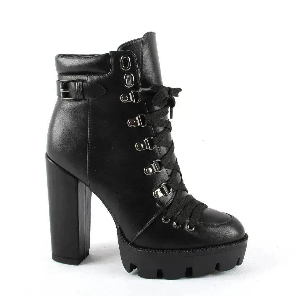 Women's High Heel Mid-heel Boots Thick Heel Women's Boots - Velora