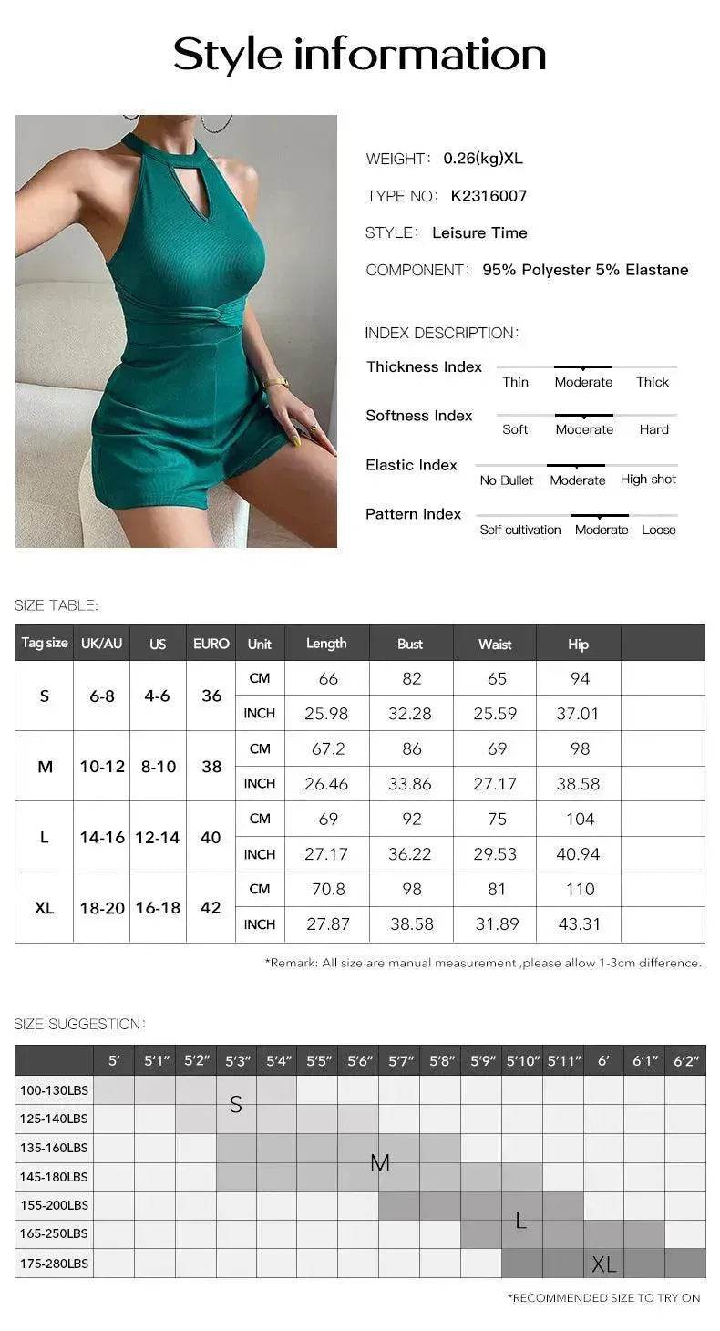 Women's Summer Solid Color Jumpsuit - Velora