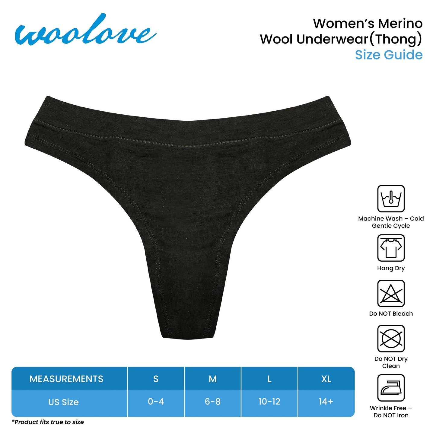 Women's Odour Blocking Merino Wool Underwear - Thong - Velora