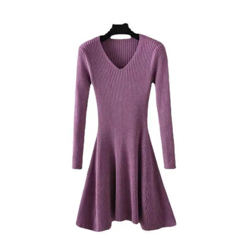Woolen Skirt Base Knitting Women's Dress - Velora