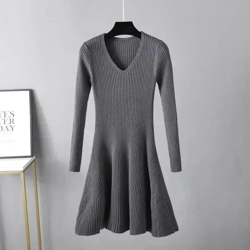 Woolen Skirt Base Knitting Women's Dress - Velora
