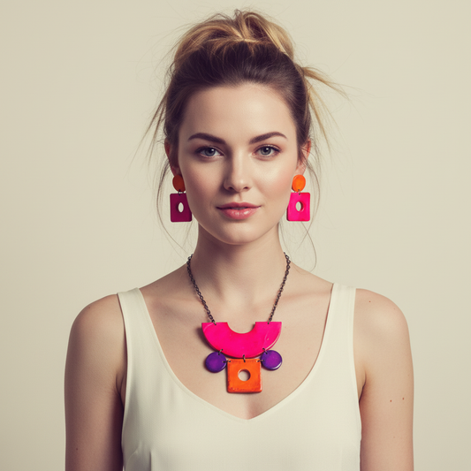 Bold Chunky Jewelry Set with Statement Necklace & Earrings - Velora Luxury Fashion