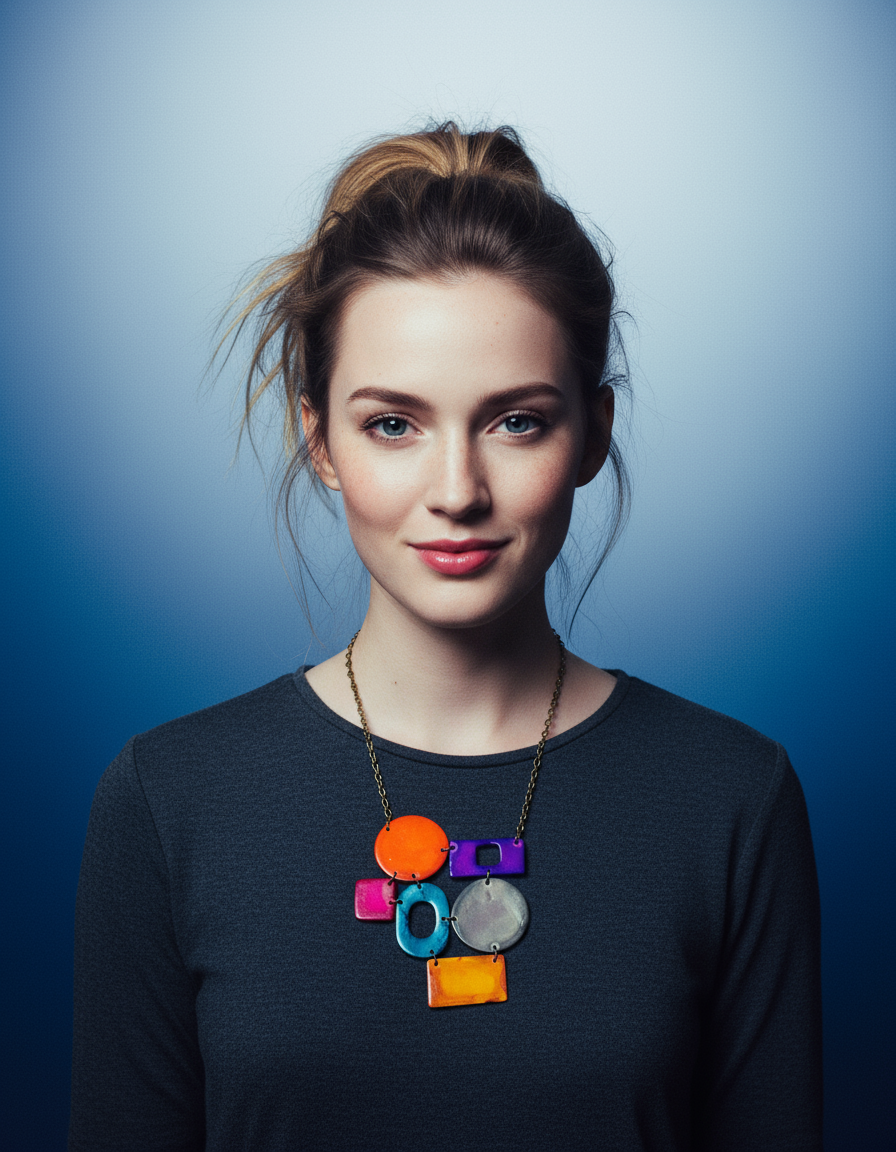 Colorful Geometric Bib Necklace & Statement Earrings - Velora Luxury Fashion