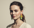 Colorful Abstract Lariat Necklace Handmade - Velora Luxury Fashion