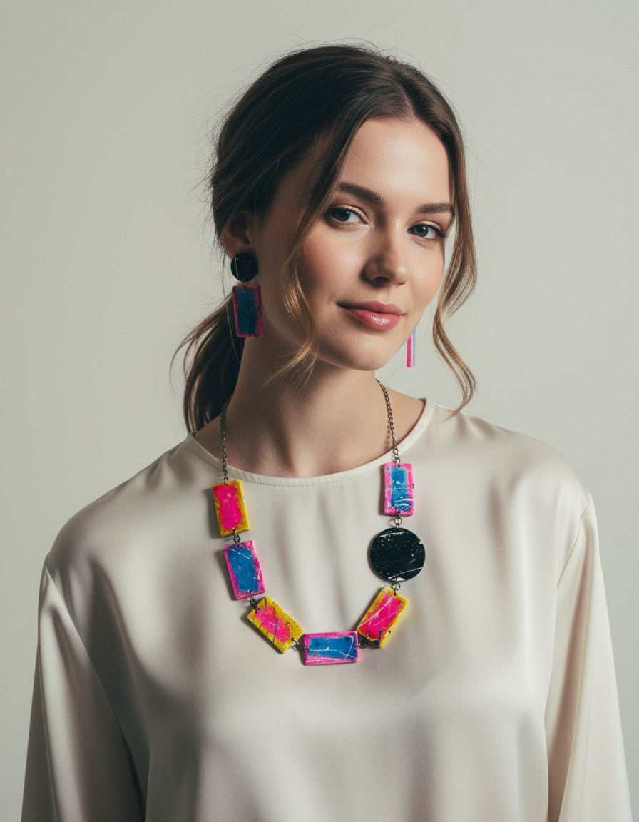 Bright Multicolor Beaded Statement Necklace - Velora Luxury Fashion
