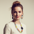 Bold Colorful Beaded Statement Necklace- Paint Spalsh - Velora Luxury Fashion