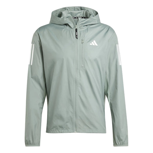 Adidas Men's Silver Green Mastery Running Jacket