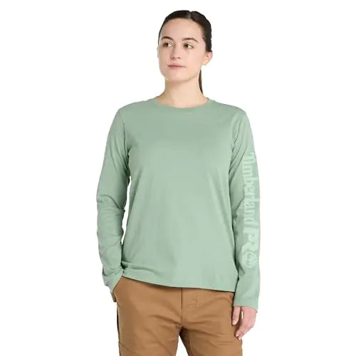 Timberland PRO Womens Cotton Core Long-Sleeve T-Shirt Green Bay