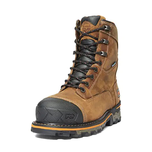 Timberland PRO Mens Boondock 8 Inch Composite Safety Toe Waterproof Industrial Work Boot Brown-2024 New 10 Wide