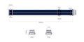 YEMA Marine Nationale Parachute Watch Band Blue 19mm | SYMN39-G-SS - Velora Luxury Fashion