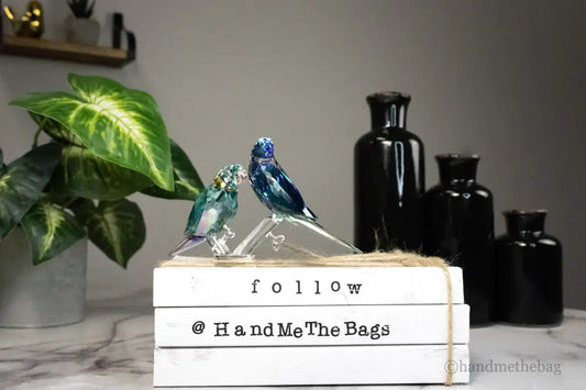 Swarovski Crystal Jungle Beats Fife & Fifer Parakeet Duo