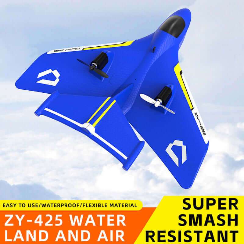 ZY-425 RC Aircraft: Durable All-Terrain Water, Land, Air Plane with LED Lights - Velora Luxury Fashion
